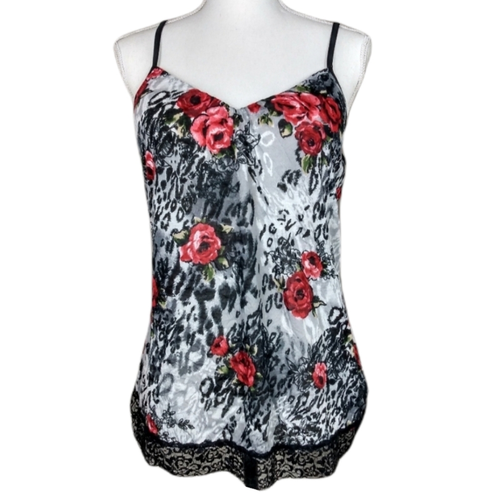 Currants Floral Cami w/Built-in Bra XL